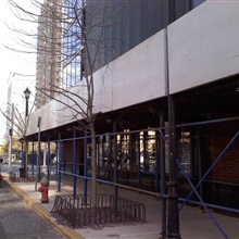 Sidewalk bridge, Jersey City, NJ